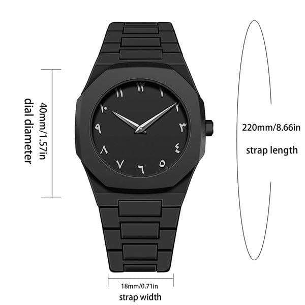 Men's Carbon Fiber Chain Strap Watch - 1 Pc