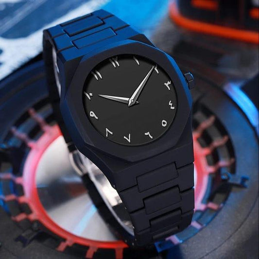 Men's Carbon Fiber Chain Strap Watch - 1 Pc