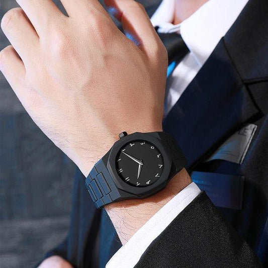 Men's Carbon Fiber Chain Strap Watch - 1 Pc